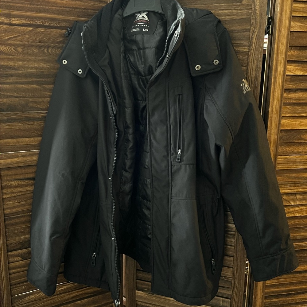 ZeroXPosur Men's Black Winter Coat